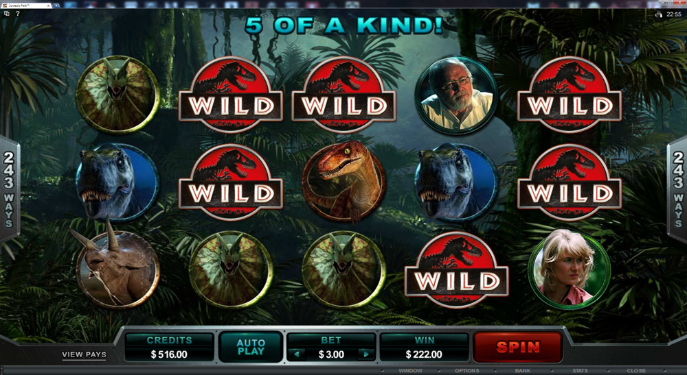 Игровой автомат Jurassic Park
